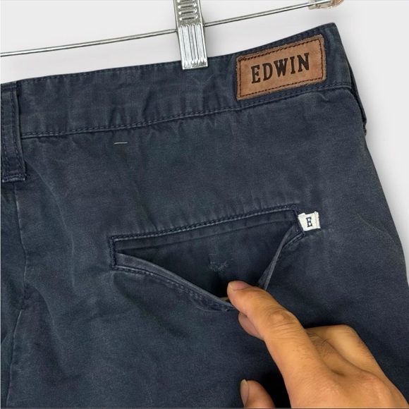 Edwin 55 Chino French Twill Pants 10 Oz Ultra Marine Mens W32 L33 Navy Blue - Picture 8 of 16